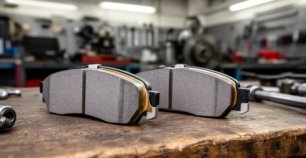 Garnitures de frein neuves collées sur mâchoires métalliques